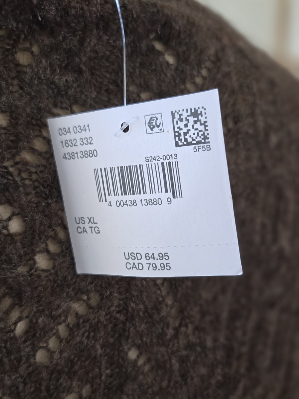 American Eagle Outfitters Dark Brown Lace-Trim Crewneck Sweater - Picture 5 of 5